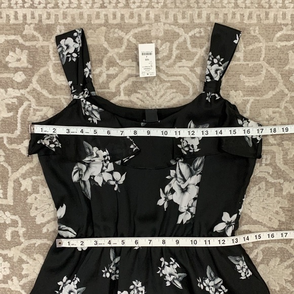 WHBM Black & White Tiered Floral Formal Dress Size 4 NEW! - Picture 8 of 10
